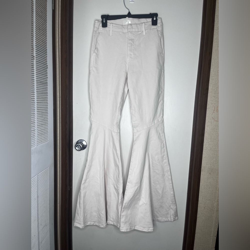 MOTHER Cream Flare Pants